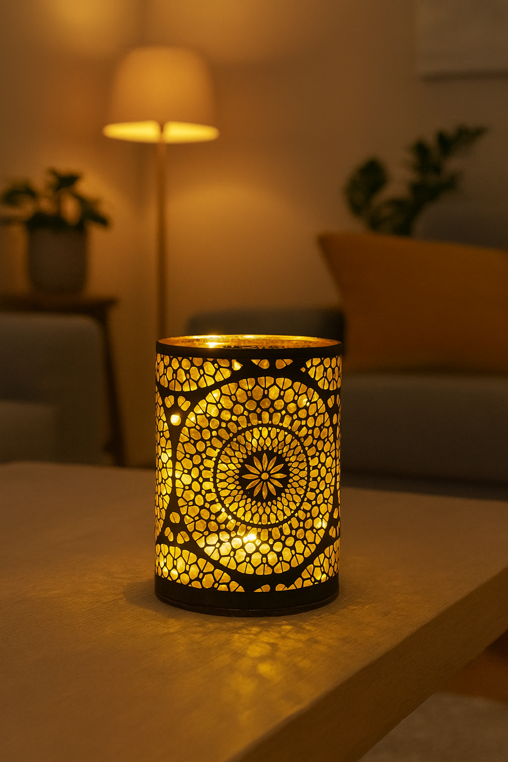 10LED Cylinder glas marrakech