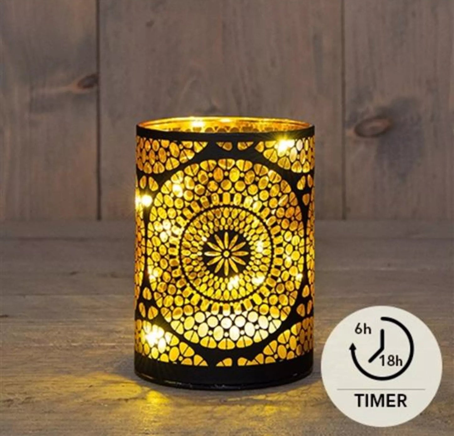 10LED Cylinder glas marrakech
