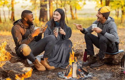 Fleece deken met mouwen en zak(in 2 kleuren)