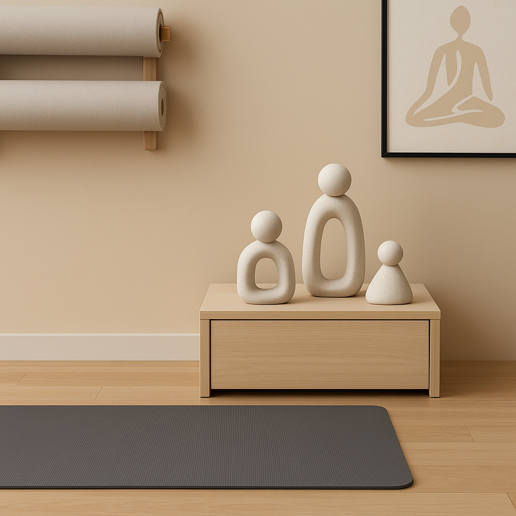 3 stuks Abstracte Familie van Drie Ornamenten – Resin Sculptuur. (2 varianten)