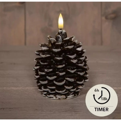 Kaars dennenappel 3D vlam(20%korting bij 2de artikel)