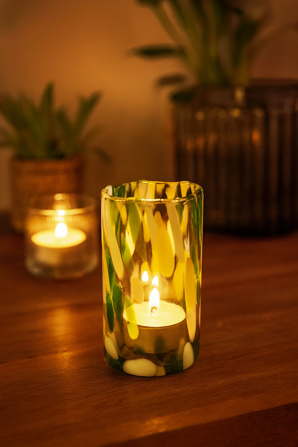 Theelicht Dots in 2 maten.