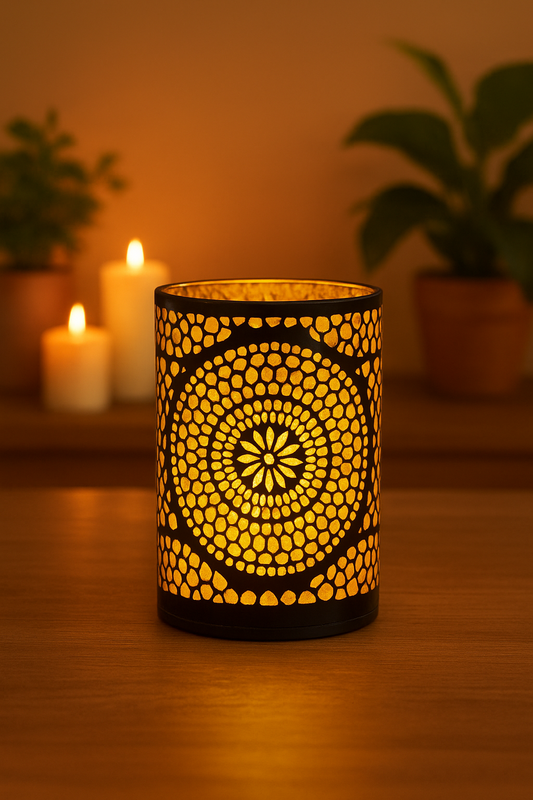 10LED Cylinder glas marrakech