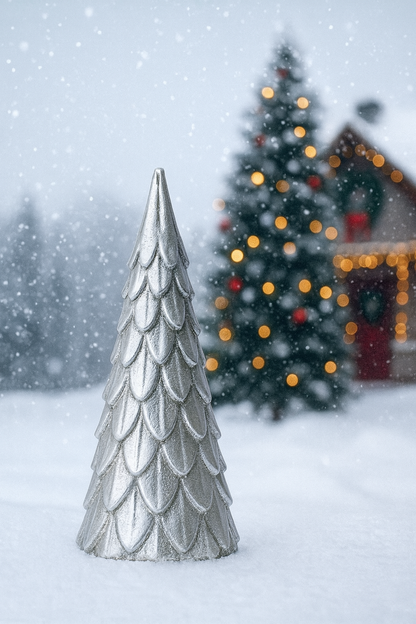 Beeld kerstboom Forest steen/Zilver