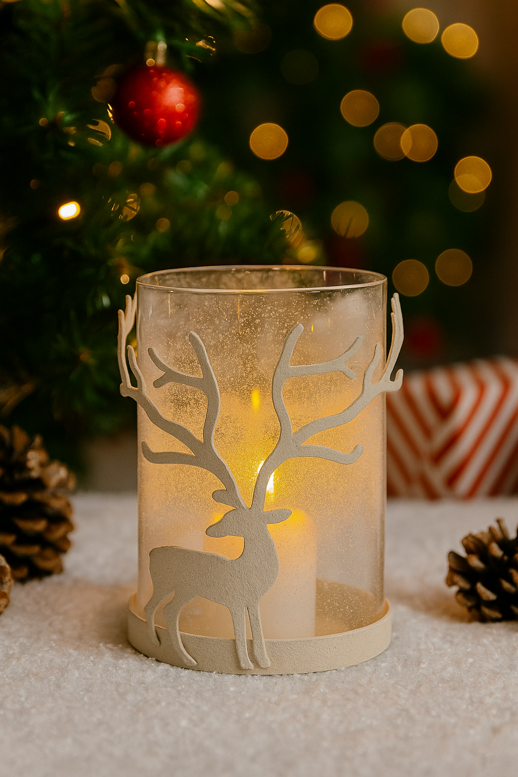 Theelichthouder rendier (20% korting bij 2de artikel)