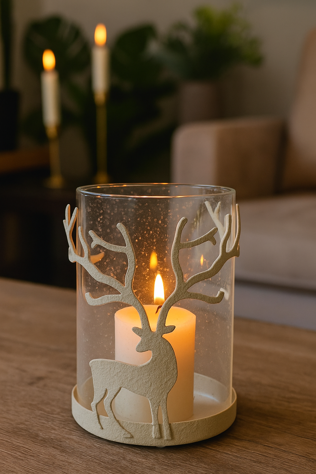 Theelichthouder rendier (20% korting bij 2de artikel)