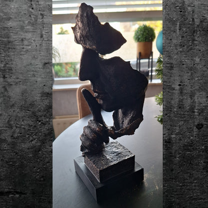 Ornament Face Polyresin Black