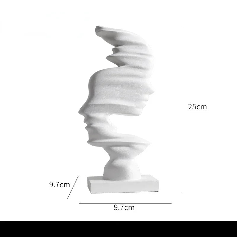 Polymer Abstract Sculptuur – Modern Mensbeeldje. (2 varianten)