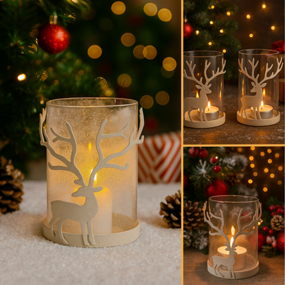 Theelichthouder rendier (20% korting bij 2de artikel)