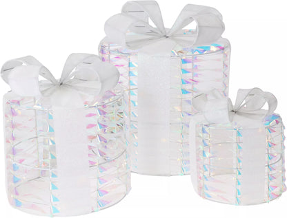 Cadeau 30cm set a 3 stuks irriserend LED