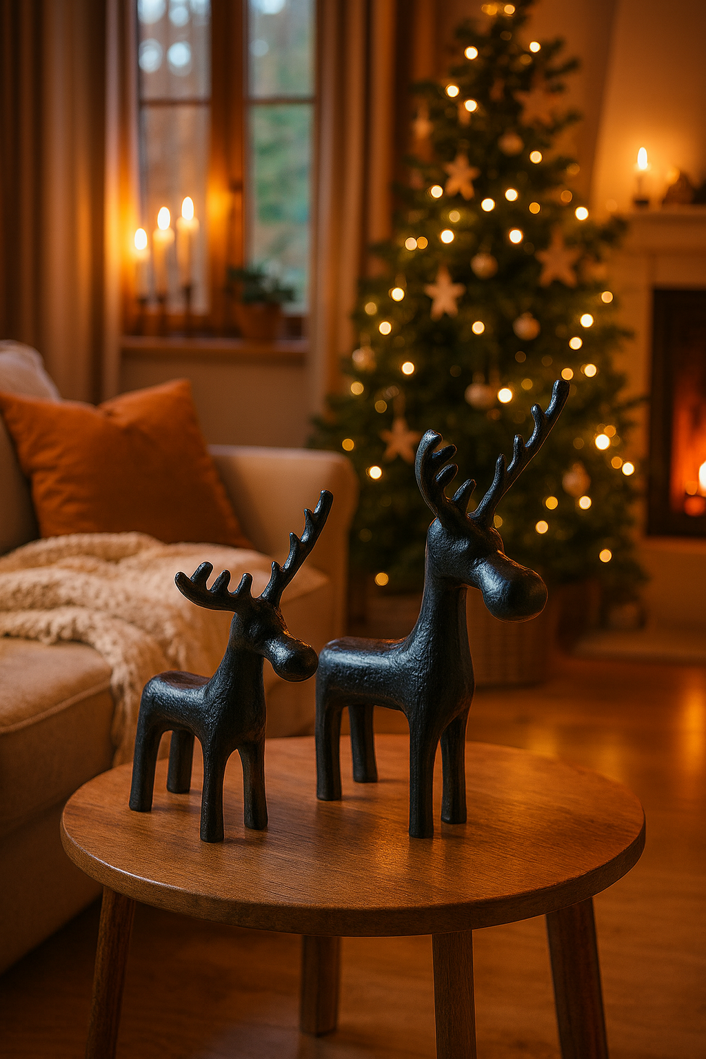 Boltze Home Figuur Tarni eland zwart 2-delig